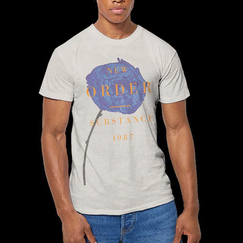 New Order - Spring Substance Tshirt Homme - Gris/Blanc